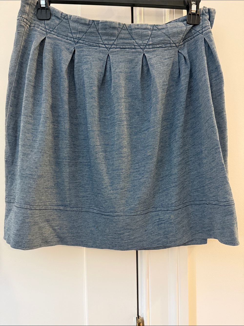 Marc By Marc Jacobs Heather Blue Pleated A-Line Skirt